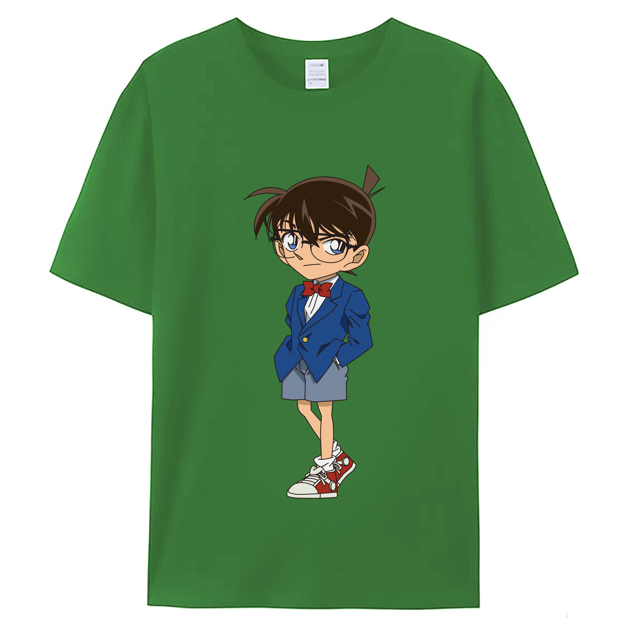 （画像用） 名探偵コナン 江戸川 コナン Detective Conan Conan Edogawa レディースカジュアルプリントTシャツ（綿100％）